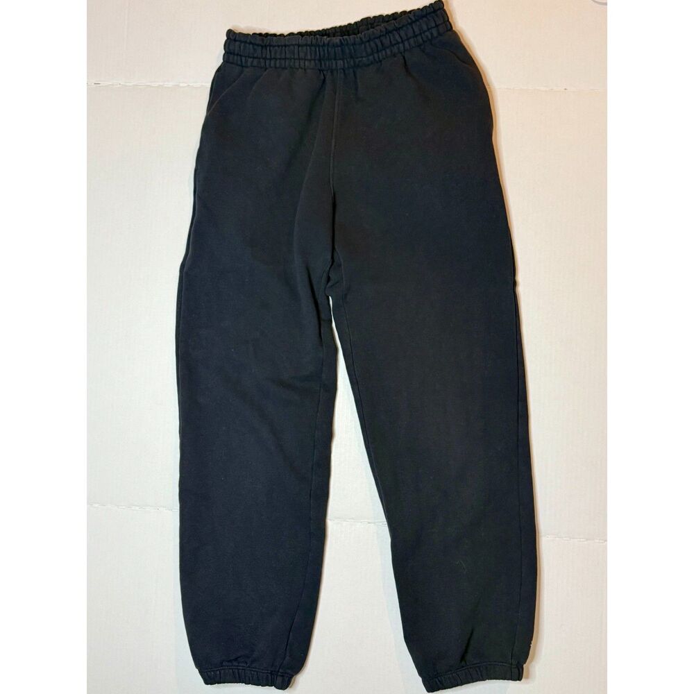 Athleta Girl Black Fleece Jogger Sweatpants Girls XL 14 Pockets Cinch Ankle